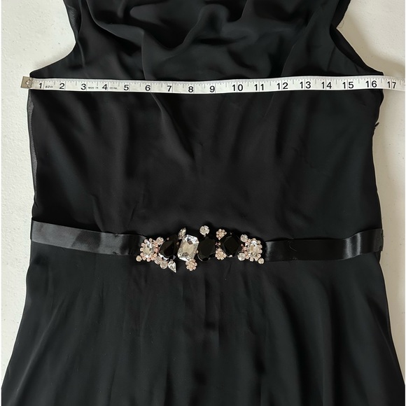 MSK Black Sleeveless Dress Drop Back & Front Size 8 - Picture 12 of 16